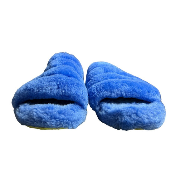 UGG Fluff Yeah Slide‎ Neon Blue Size 3 - Picture 5 of 6
